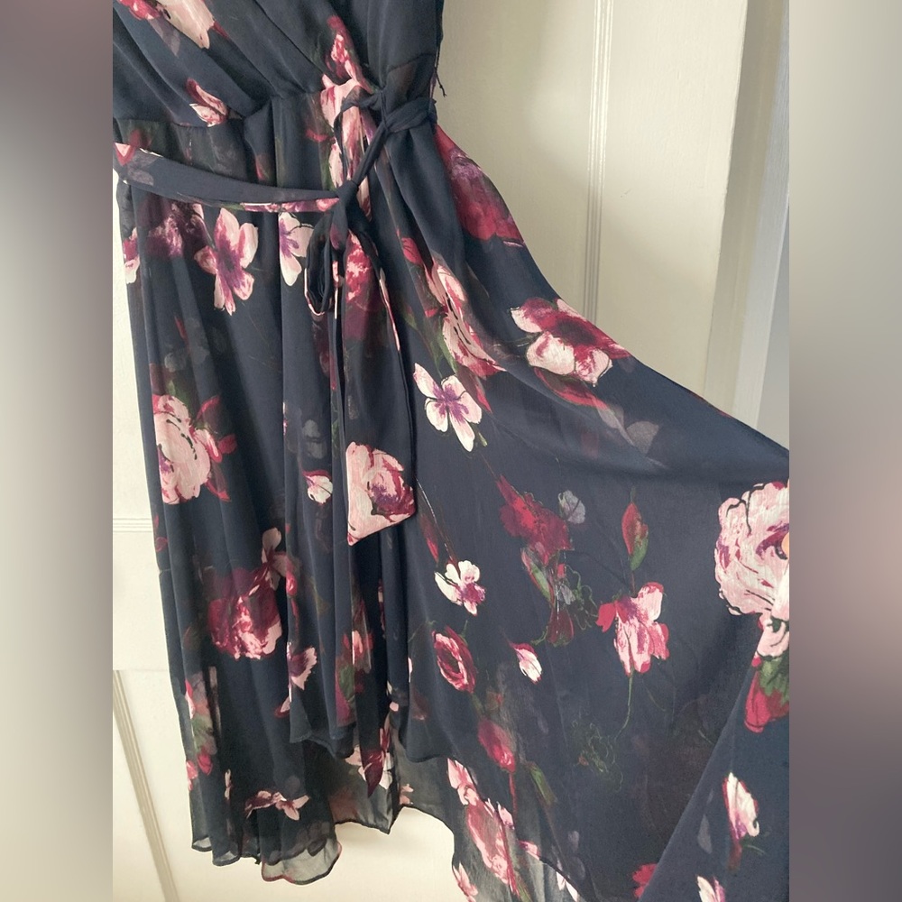 DKNY Navy Blue and Pink Floral Dress - Picture 4 of 4